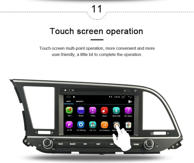 Cheap JDASTON Android 9.1 Car DVD Player For Hyundai ELANTRA 2016 2017 WIFI GPS Navigation 2 Din Car Radio Stereo Multimedia RDS Map 12