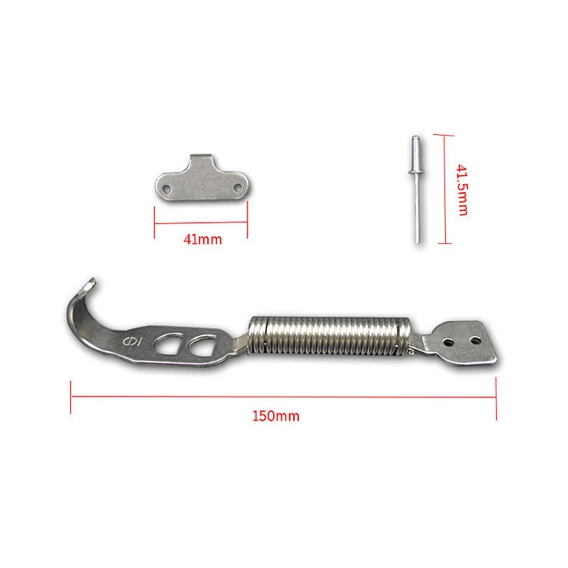 1 пара универсальных зажимов из нержавеющей стали для багажника, автомобильный комплект, многофункциональный фиксированный крюк, капот, шкворень, защелка, набор серебра