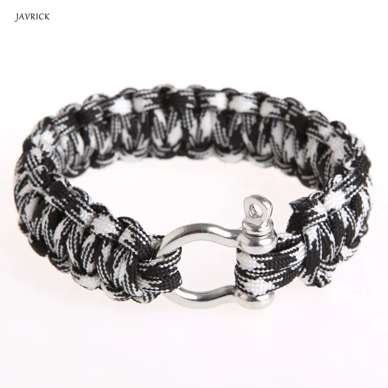 Paracord Survival Rope Bracelet Camping Hiking Friendship Steel Buckle