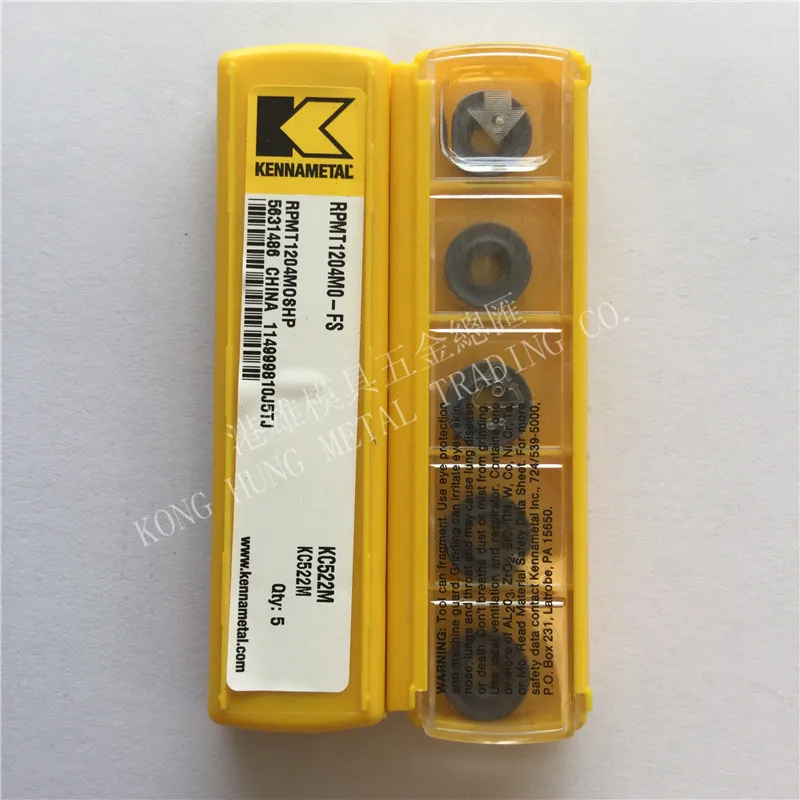 

RPMT1204MO-FS KC522M Original Kennametal Carbide Inserts Turning Inserts Lathe Tools 10Pcs/Lot