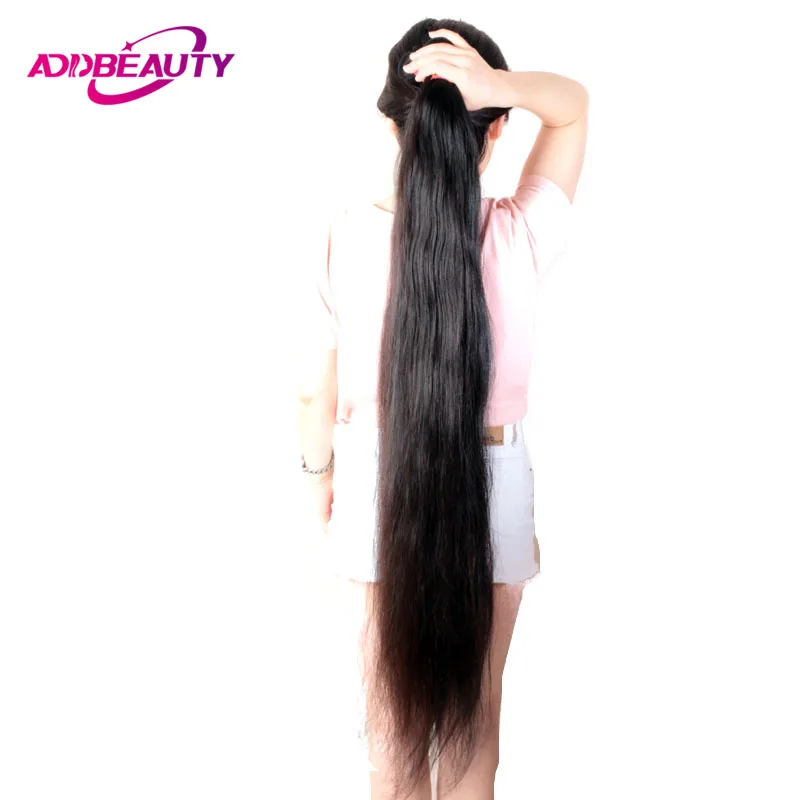 Addbeauty 8-34 30 32 34 36 38 40 дюймовые бразильские волосы плетение пучков прямые человеческие волосы для наращивания 3 4 натуральных цветов двойной