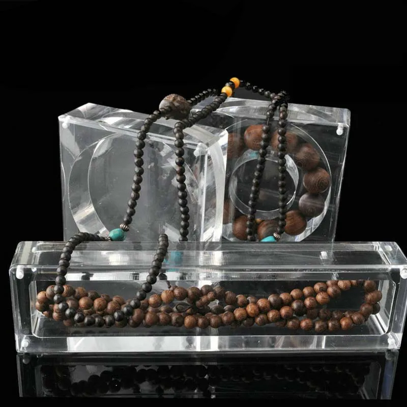 Thickening Acrylic Clear Bangle Bracelet Box The Amber Beads Display