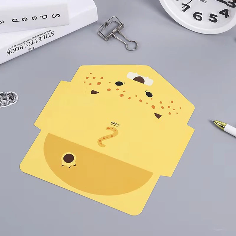 5 шт./Детские милые Мультяшные животные конверт пригласительные открытки на день