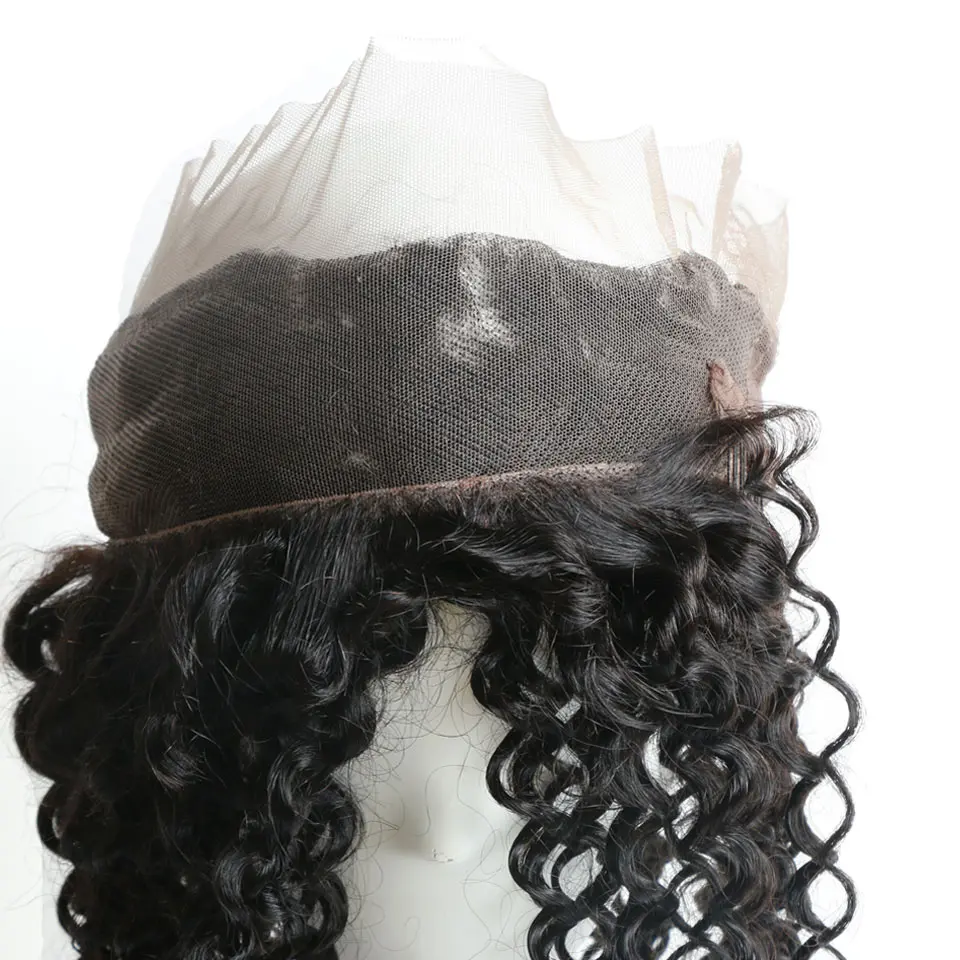 Alishes предварительно сорвал 360 синтетический Frontal шнурка волос Малайзии вьющиеся волосы синтетическое закрытие волос с ребенком