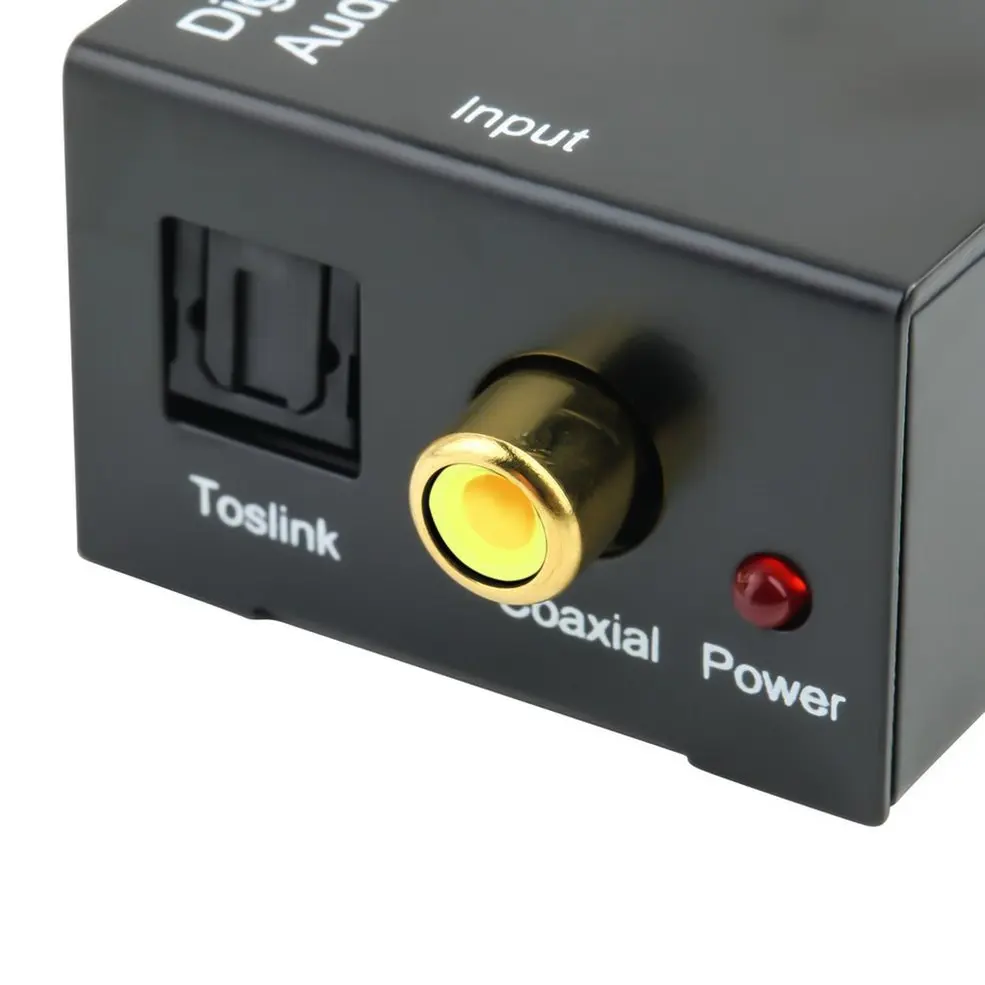 

10PCS Digital Optical Coaxial Toslink Signal to Analog Audio Converter Adapter RCA