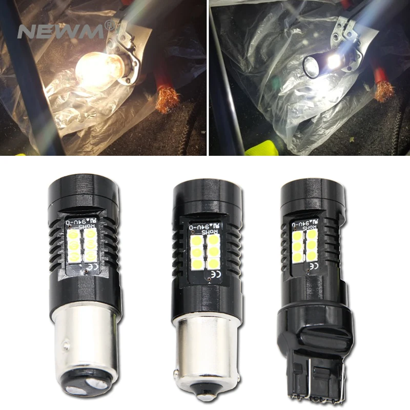 2 шт. Автомобильные светодиодные лампы 1156 LED BA15S P21W BAU15S PY21W BAY15D 1157 P21/5W R5W 21 SMD 3030 12 24
