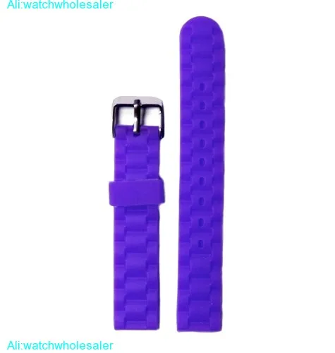 16mm Good Blue Color Silicone Jelly Rubber Unisex Watch Band Straps WB1060E16JB