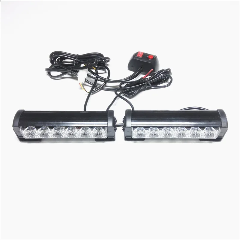 2x6LED Car Strobe Flash Light Modes Auto Warning 12W High Power Caution Lamp Project lights China modified | Автомобили и