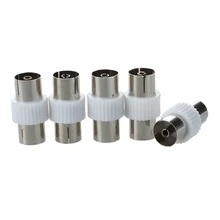 5 x RF Antenna FM TV Coaxial Cable TV PAL Female to Female Adapter Connector