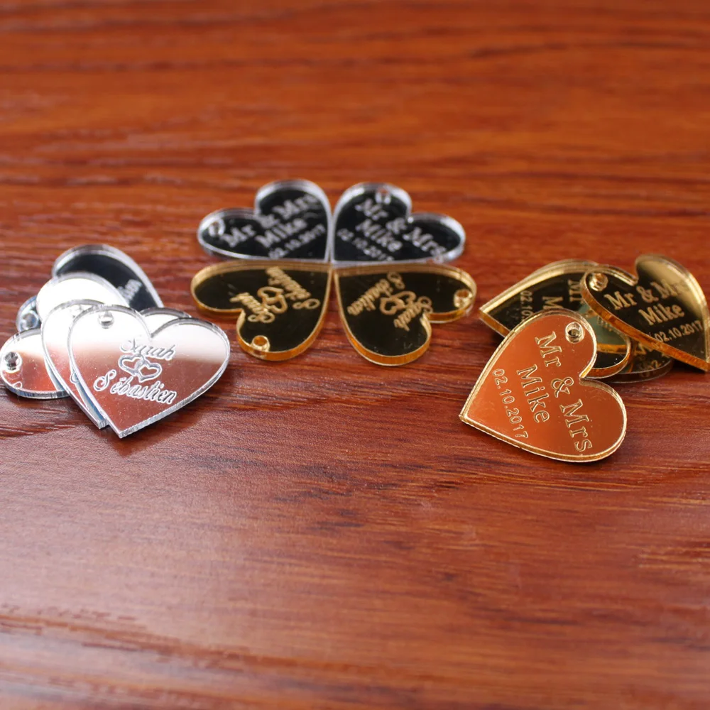 Personalized MR & MRS Surname Love Heart Wedding Table Decor Favors Customized,Surname Love Heart Wedding Table Decoration Favors1
