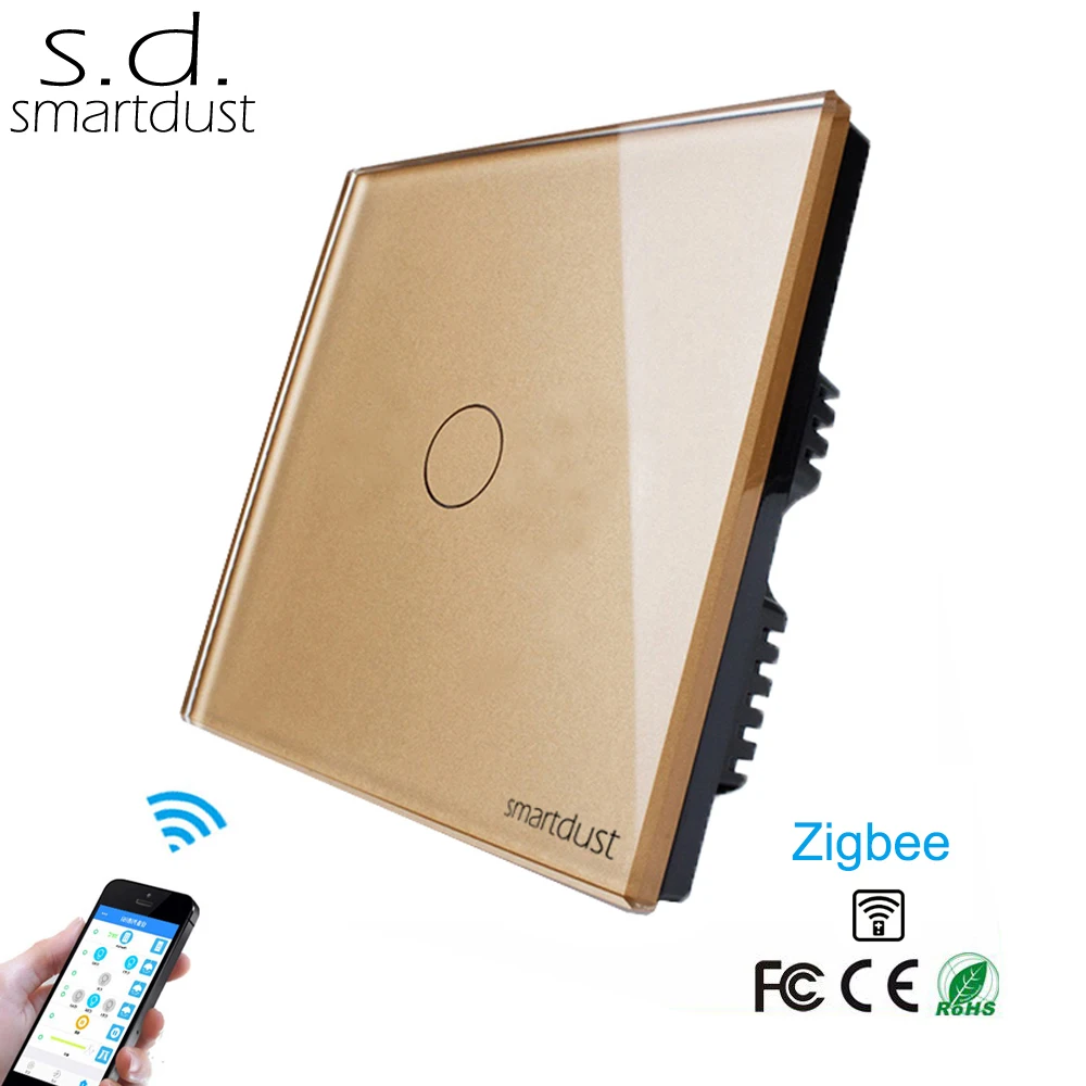 Smartdust Великобритании 1 Gang Way Zigbee Дистанционное светодио дный светодиодный