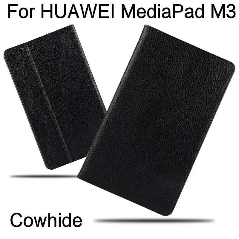 

Case Cowhide For Huawei MediaPad M3 Smart cover Genuine Leather Tablets Protective 8.4 inch For HUAWEI M3 BTV-W09/DL09 Protector