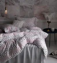 Modern cute polka dot bedding set adult teen girl full queen king retro double home textile