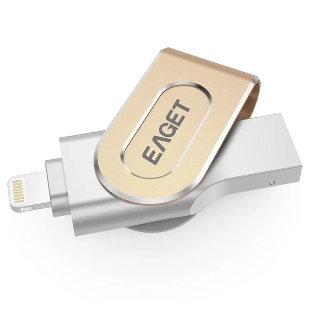 

EAGET I80 USB 3.0 OTG 16G 32G 64G Metal Pendrive Digital encryption Flash Drive with Key Ring holes Disk for iPhone PC Laptop