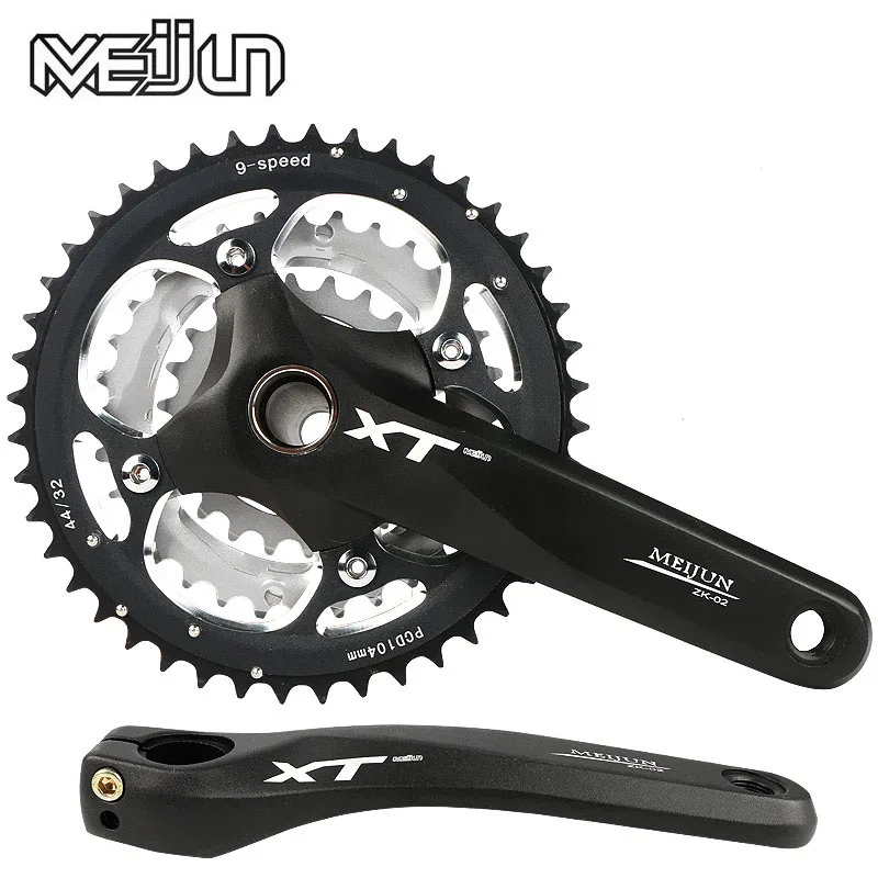 

Mountain bike crank set Bicycle crank set Sprocket 22/32/44T Bicycle crank set Hollow tooth plate 9/27 speed tooth plate