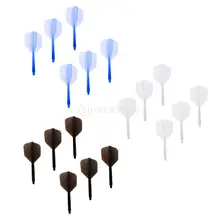 18 штук пластик прозрачный 2BA дротик с резьбой валы оперение для Дротика черный белый синий микс