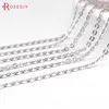 (8470)5 Meters Chain width:1MM 1.5MM 2MM 2.8MM Copper Flat Oval Shape Chains Oval Link Necklace Chain Diy Jewelry Accessories ► Photo 2/6