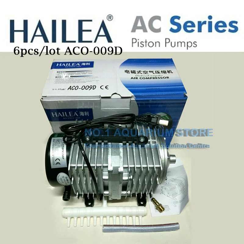

6pcs/lot Hailea ACO-009D 135W 125L/Min Piston Air Compressor Pump Koi Fish Pond Hydroponic