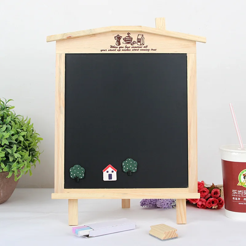 Single sided small wooden blackboard, home decoration accessories, children teaching