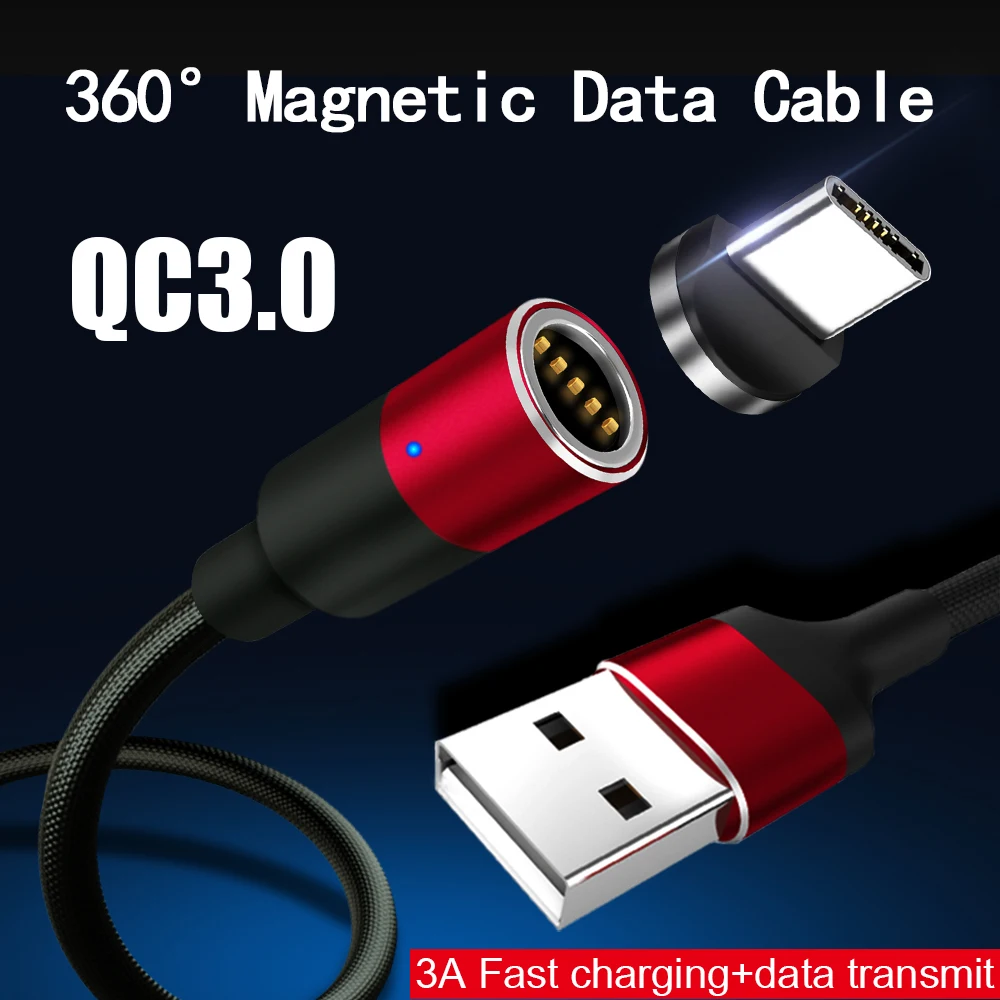 GARAS Магнитный кабель usb type C QC30 быстрое зарядное устройство кабель для передачи данных для xiaomi huawei type C кабель USB C для samsung/oppo магнети кабель