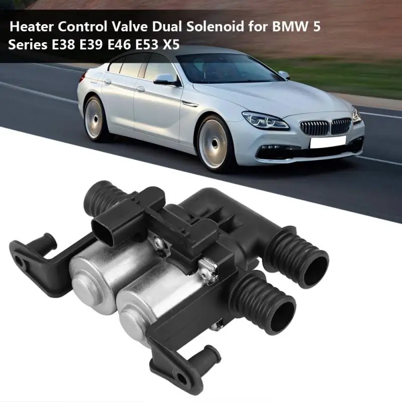 

Car Iron Heater Control Valve Dual Solenoid for BMW 5 Series E38 E39 E46 E53 X5 6412837499 Car Dual Solenoid Accessories