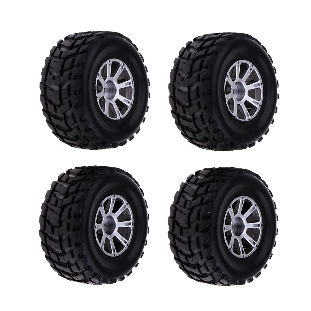 4Pcs 1/18 Scale RC Buggy Accessory Tire Tyre Wheel Rim 4Pcs for WLtoys A949 A959 A969 A979 K929 Replacement Parts  