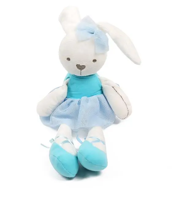 Детский мягкий плюшевый кролик и медведь спящий мате мягкие и плюшевые животные игрушки G0306 - Цвет: blue rabbit