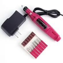 1 комплект, прочный Набор для профессионального аппаратного маникюра, фрезерный станок, ручка, кусачки для педикюра, фрезы, пилка маникюрная пилка, инструменты, 6 сверл