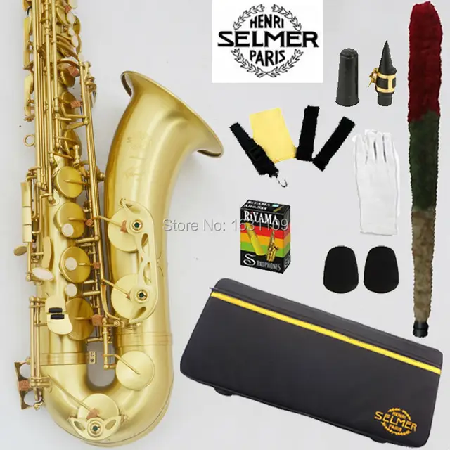 Best price at $368 Cheap Wholesale French B Selmer Drop B Tenor Saxophone Henry Reference 54 Surface Antique Brass Bronze Copper Tenor Saxophone Sax