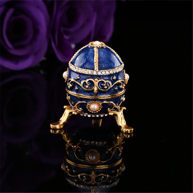 Qifu горячая Распродажа маленькая синяя коробка для яиц faberge|Упаковка и стойки