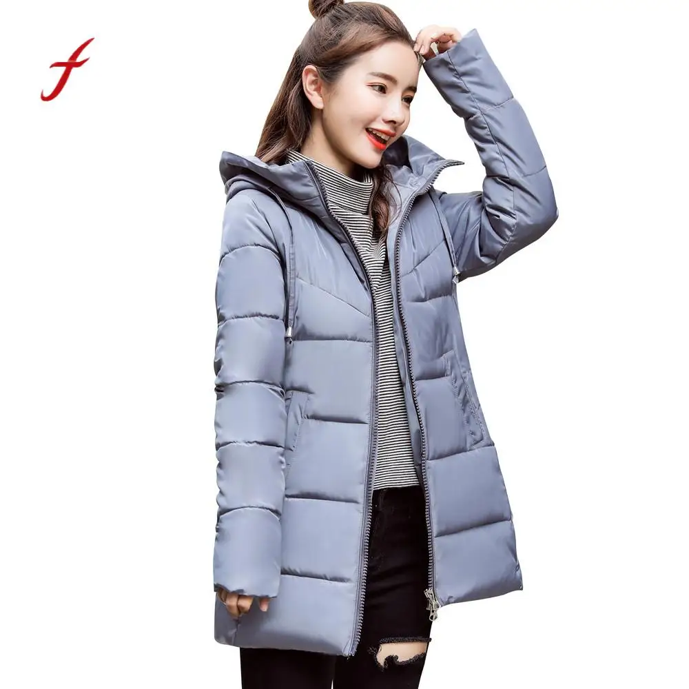 

Feitong Katoenen kleding parka Women Winter Warm Faux Fur Hoode Thick Warm Slim Jacket Long Overcoat coat women jaqueta feminina