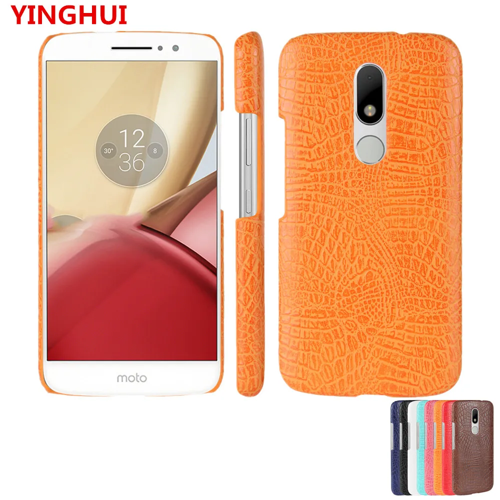 

For Lenovo Moto M Case Luxury Crocodile pattern PU leather Case For Moto XT1662 5.5inch fashion Phone Case Back Cover