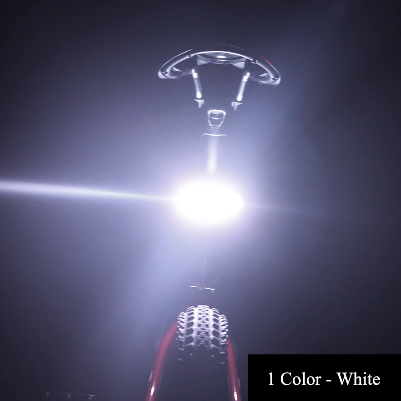 120lm USB Перезаряжаемые светодиодный Велосипедные фары велосипед Подседельный штырь задние лампы для Велоспорт Предупреждение шлем свет ночного Детская безопасность езда задний фонарь - Цвет: 1 Color White