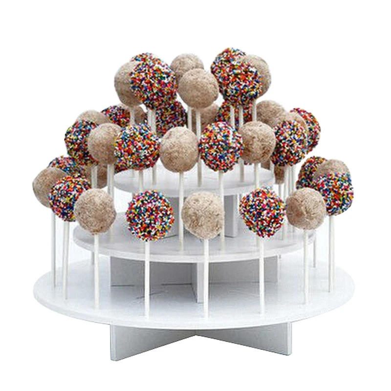 WOFO 3 Tier Assembly Removable Cupcake Stands Cake Pop Display Stand