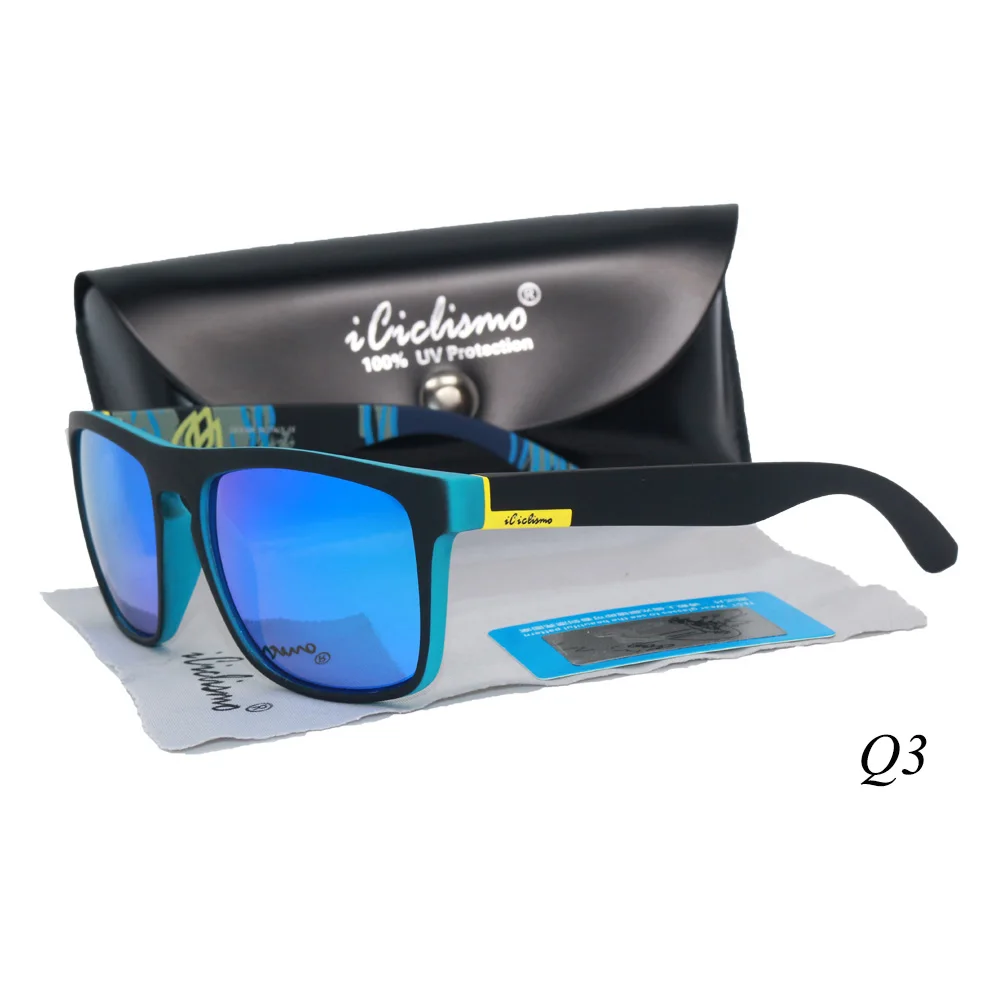 Брендовые поляризованные солнцезащитные очки для рыбалки, мужские и женские очки, уличные спортивные очки для вождения, защита от уф400 лучей - Цвет: Q3