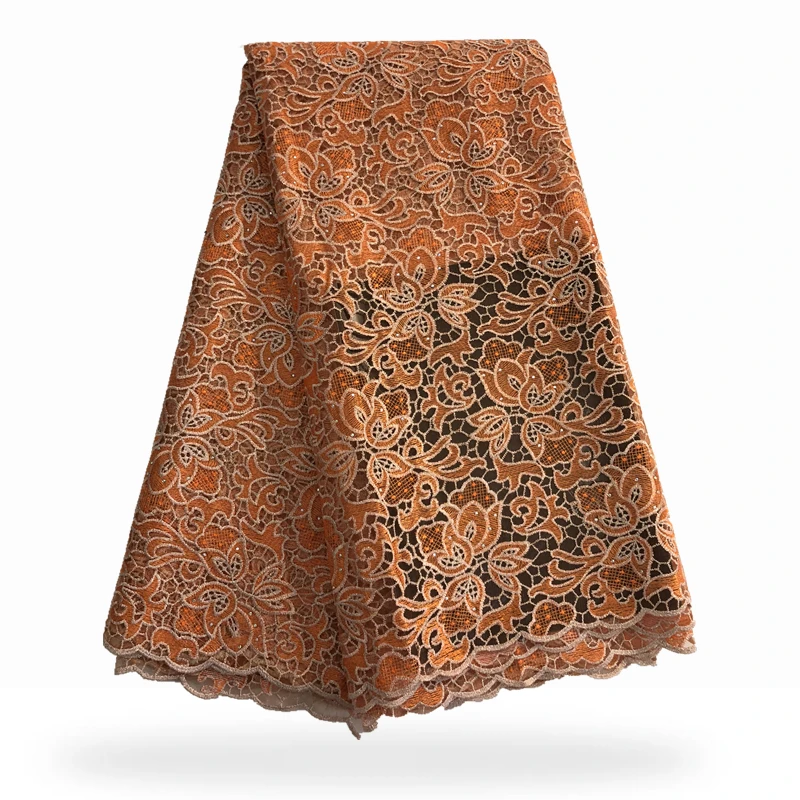 

African lace, Nigerian embroidery with stone and lace in a high quality French lace evening dress style