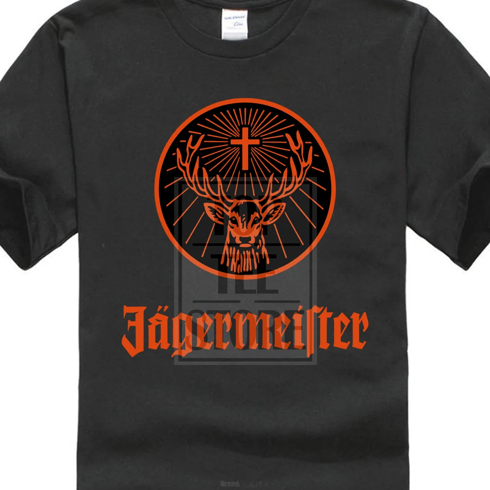 Jagermeister футболка с логотипом алкогольных напитков оранжевым принтом размер S