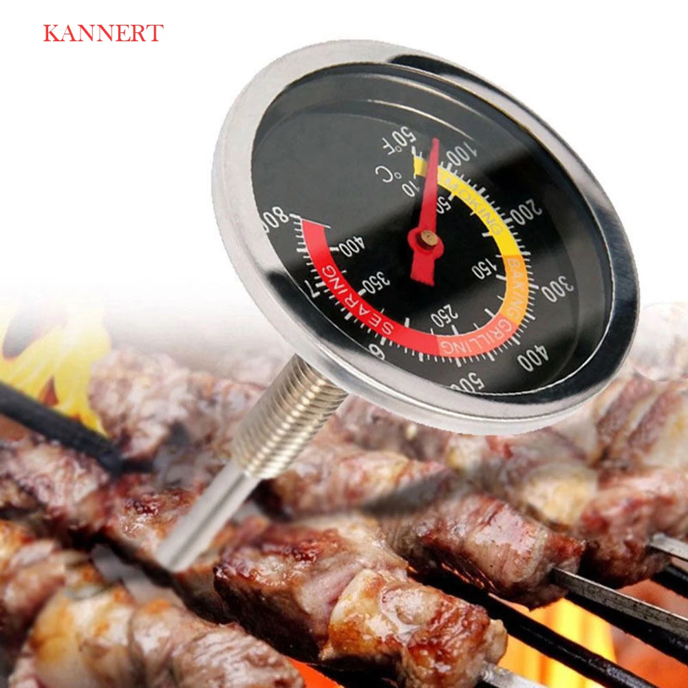 

Outdoor Barbecue BBQ Stainless Steel Display Thermometer Roast Barbecue BBQ Pit Smoker Grill Temp Gauge Temperature Controll