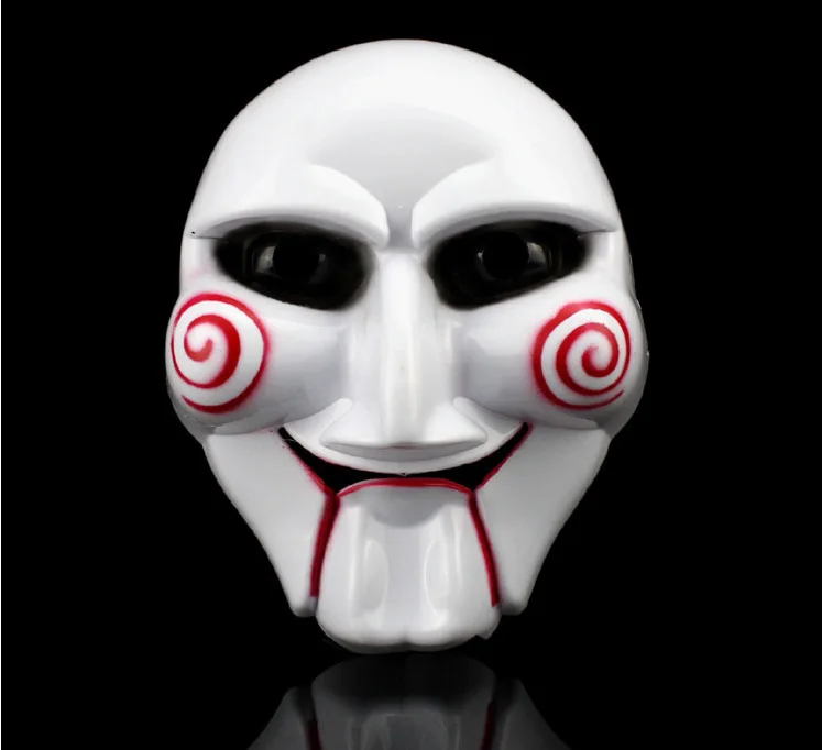 Saw Movie Jigsaw Puppet Mask Halloween Mask totally creepy grimace headhalloween mask sale