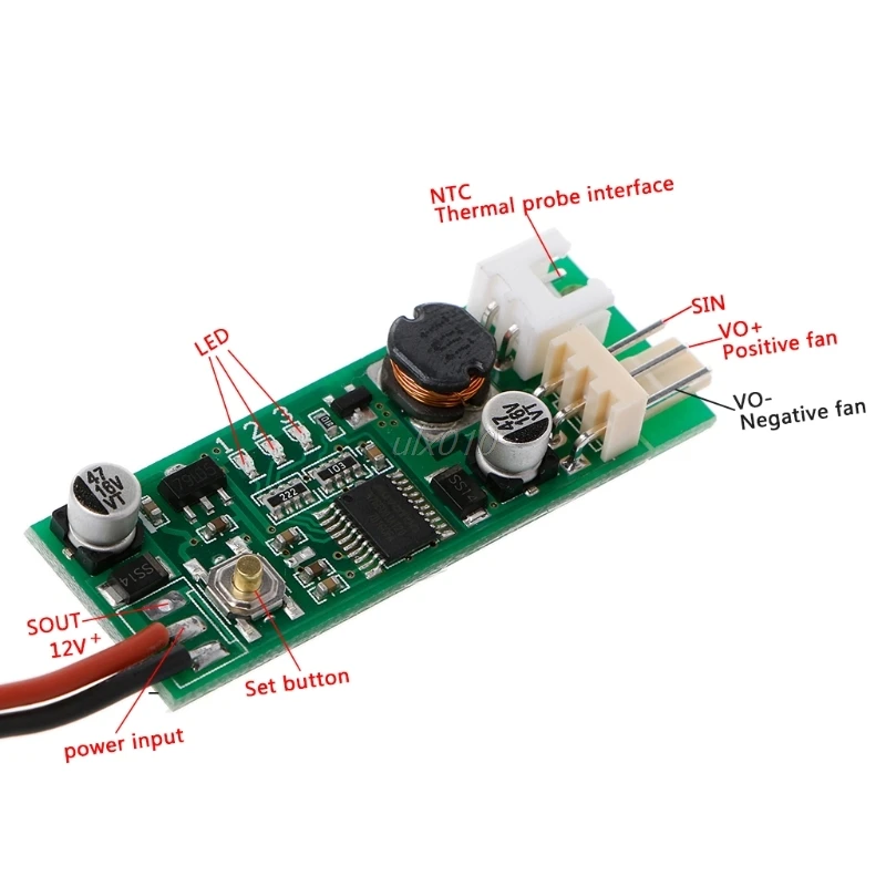 

DC 12V Temperature Controller Denoised Speed Controller ON/OFF for PC Fan/Alarm May Drop ship