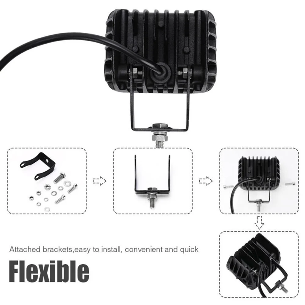 1 шт. куб 3 боковой стрелок светодиодный рабочий светильник Driving4 дюймов 60 Вт для внедорожника, грузовика, трактора, внедорожника, квадроцикла, 4WD лодки, 4x4 автомобильные аксессуары