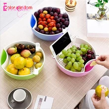 Двухслойный разделяемый Тип дуршлаг гнездовой чаши набор, двойной Блюдо сервировочная чаша со сливом