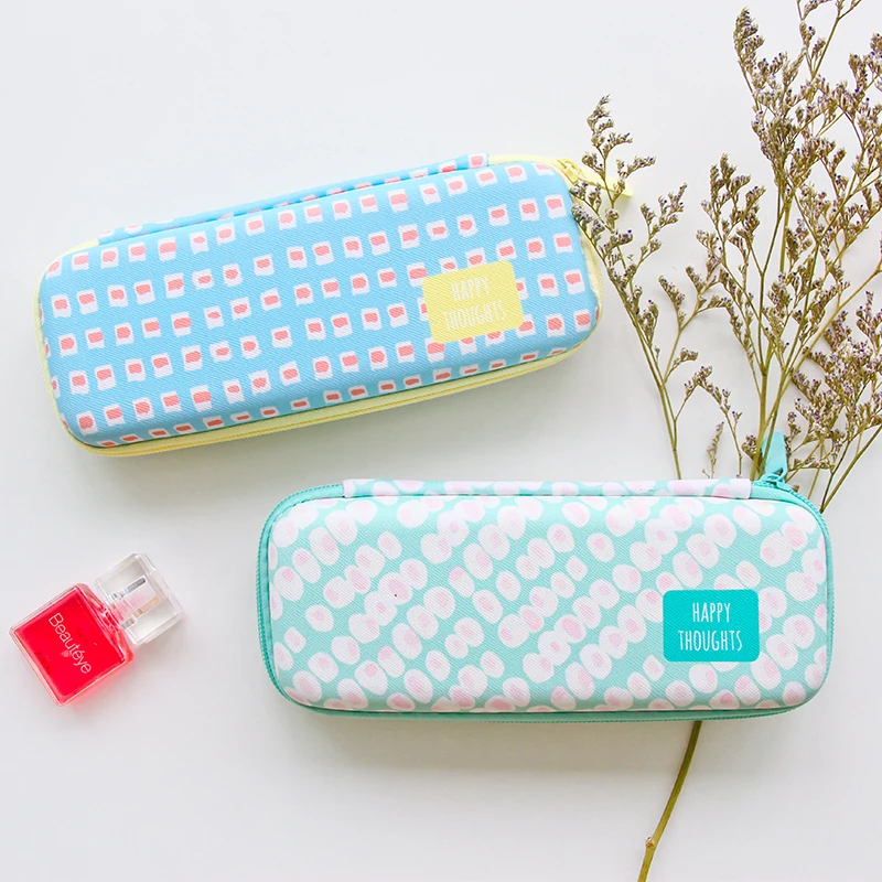 Happy Holiday Eva Pencil Case Rainbow Color Pen Box Large Capacity