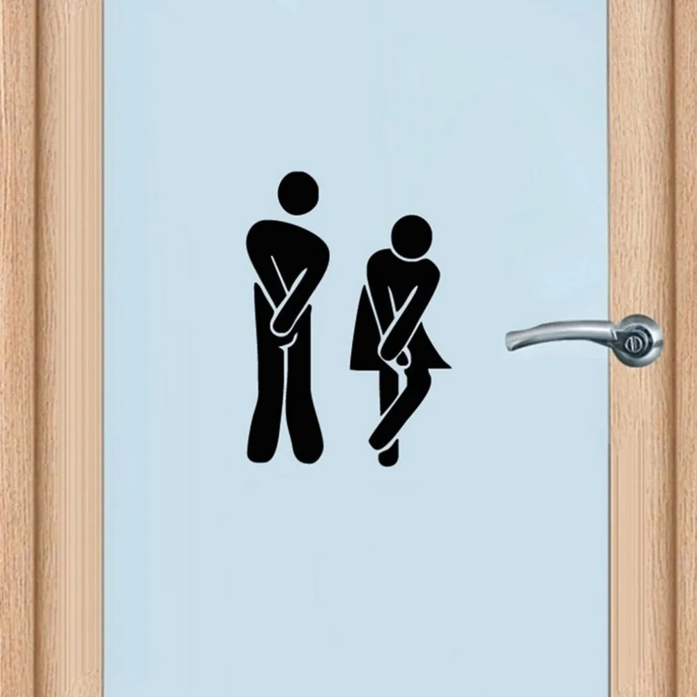 

Funny Toilet Entrance Sign Decal Vinyl Wall Sticker For Shop Office Home Cafe Hotel Bathroom DIY Toilet Door Stickers Decoration