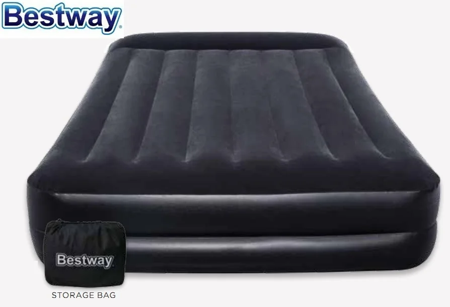 67401 Bestway 191x97x46 см aerolux двойная воздушная кровать со встроенным зарядным
