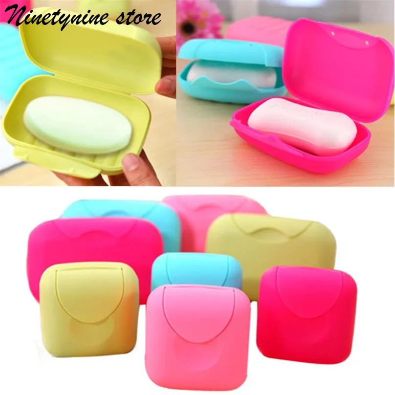 

New Bathroom Dish Plate Case Home Shower Travel Hiking Holder Container Soap Box Plastic Soap Box Dispenser Soap Rack #25d18