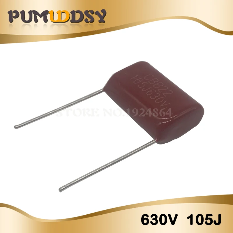

10PCS 630V105J 630V 1UF Pitch 20mm 105 1000NF CBB Polypropylene film capacitor