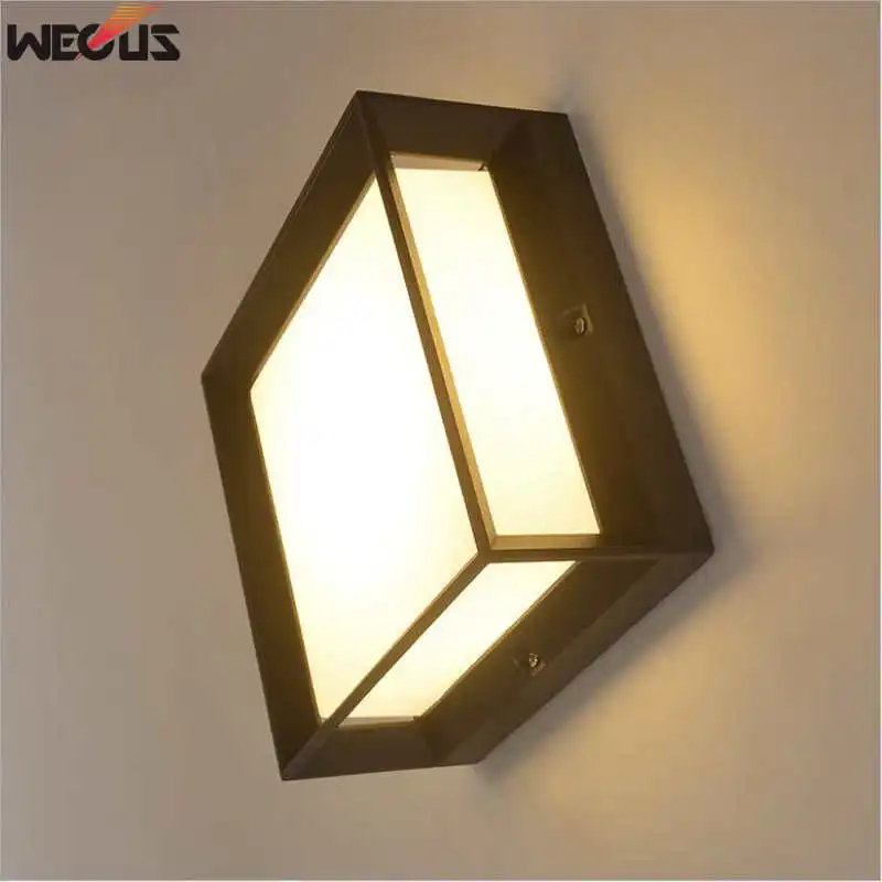 Aluminum wall lamp outdoor waterproof wall lamp, square outdoor courtyard hotel engineering lights