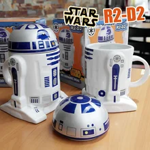 1 UNIDS Creativo Star Wars R2-D2 Robot Personalidad Taza De Cerámica Taza de café de Porcelana Taza de Té Zakka Vaso para Niños Amigo regalo