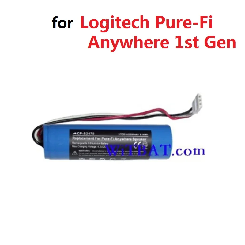

Battery for Logitech Pure-Fi Anywhere 1st Gen 984-000006 984-000005 Player Li-Ion Rechargeable Accumulator 3.7V 2200mAh NTA2479